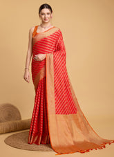 Outstanding Looking Saree in Red Colour